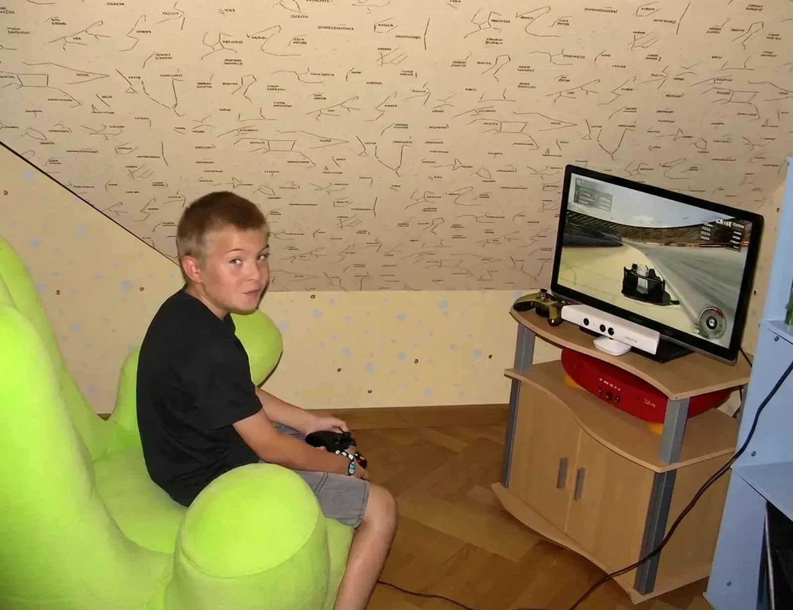 Me playing racing games on Xbox